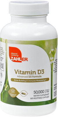 

Zahler Vitamin D3 50,000IU 120 Capsulses(120 No)