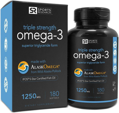 

Sports Research Omega-3Triple Strength 1250 mg 180 Softgels(180 No)