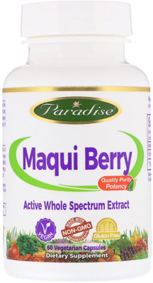 

Paradise Herbs Maqui Super Vegetarian Capsules, Berry, 60 Count(60 No)