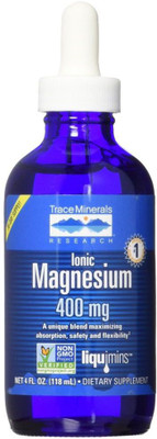 

Trace Minerals Research Liquid Ionic Magnesium, 400 mg, 4 Ounce(118 ml)