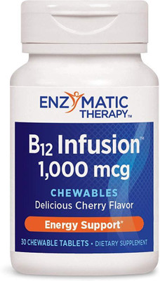 

Enzymatic Therapy B12 Infusion' Cherry -- 1000 mcg - 30 Chewable Tablets(30 No)