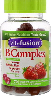 

Vitafusion B Complex Energy Metabolism Support Natural Strawberry -- 70 Gummies(70 No)