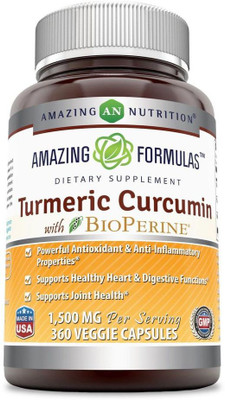 

Amazing Nutrition Turmeric Curcumin BioPerine 1500 mg Per Serving vcaps (360 Vegi Caps)(360 No)