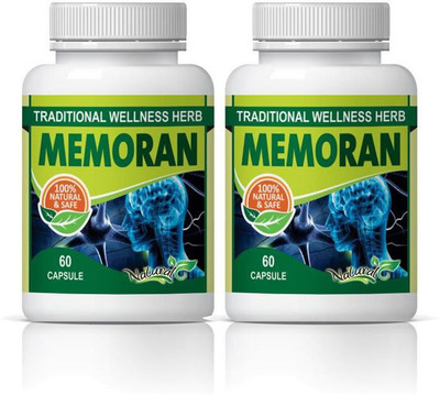 

Natural Memoran|brain tonic capsules|500mg 60 capsules|pack of 2(120 No)