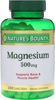 Nature's Bounty Magnesium High Potency 500 mg 200 Coated Tablets(200 No)