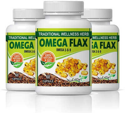 

Natural Omega flax|brain tonic capsules|500mg 60 capsules|pack of 3(180 No)