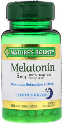 

Nature's Bounty Melatonin 5 mg 90 Rapid Release Softgels(90 No)