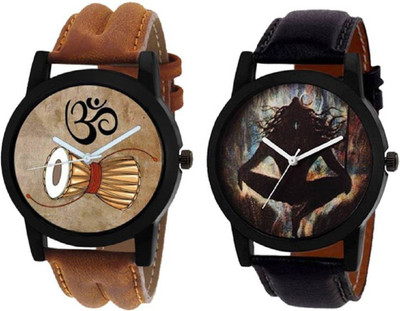 Spexra Shiv Damru + Photo Combo of 2 God Leather Belt with Casual & Formal Analog Watch for Men Attractive Combo Analog Watch - For Men Spexra Shiv Damru + Photo Combo of 2 God Leather Belt with Casual & Formal Analog Watch for Men Attractive Combo Analog Watch - For Men