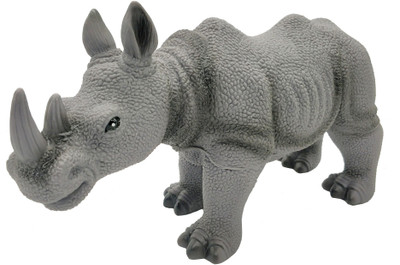 

Emob Amazing Realistic Look Wildlife Animal Rhinoceros Figure Playset Toy for Kids(Multicolor)