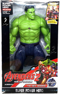 BBS DEAL avenger 2 hero hulk with led light toy for kids(Red)