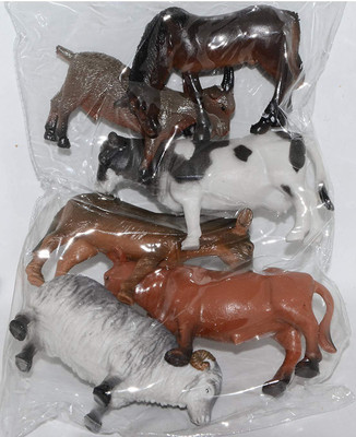 

Vibgyor Vibes Farm Animals Figures Set for Kids/Young Ones Pack of 6 Farm Animals(Multicolor)