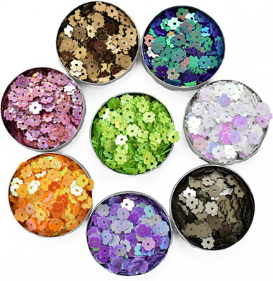 

Embroiderymaterial Sequin Sitara for Craft and Embroidery Making Combo Pack 200 Gram(25 Gram Each Color)