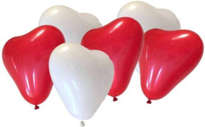 

BABY & SONS Solid RWHSB50 Balloon(Red, White, Pack of 50)