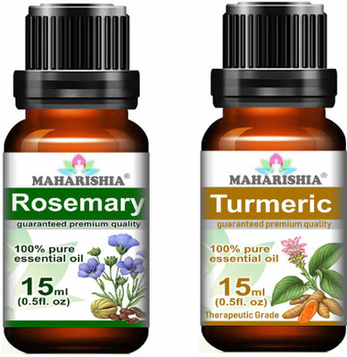 

Maharishia Rosemary and Turmeric Natural Aromatherapy Oil, Therapeutic-Grade(15 ml)