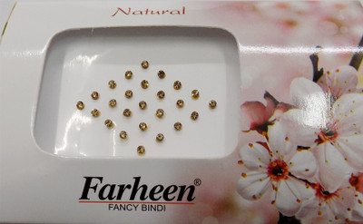 

Farheen FRN NATURAL BINDI 15 FORHEAD Gold Bindis(INDIAN FANCY BINDI)
