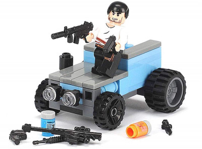 

FLICK IN 3D Bricks Player Battleground Mission Theme Block Set Building Toy for Kids (94Pcs)(Multicolor)