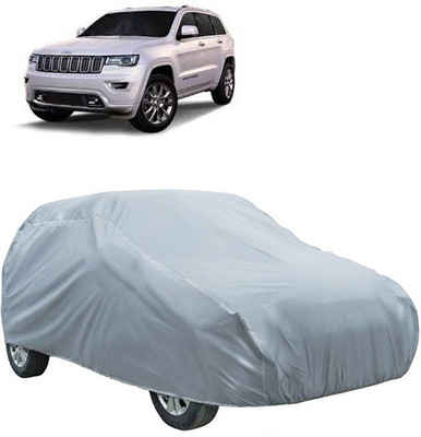 Kuchipudi Car Cover For Mahindra Jeep (Without Mirror Pockets)(Silver)