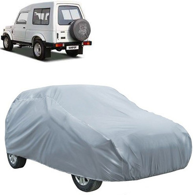 QualityBeast Car Cover For Maruti Suzuki Gypsy MG-410 (Without Mirror Pockets)(Silver)