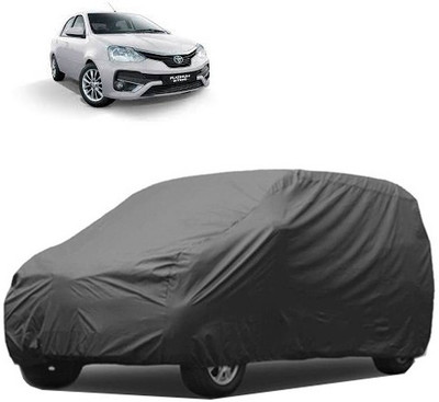 A+ RAIN PROOF Car Cover For Toyota Etios (Without Mirror Pockets)(Grey)