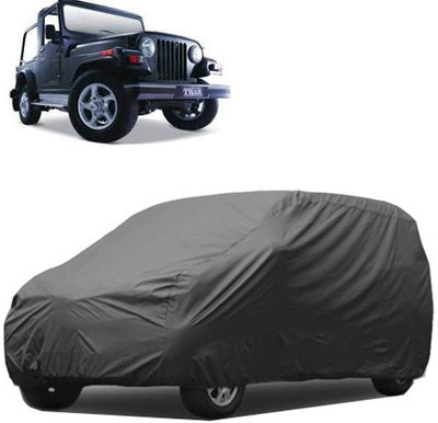 A+ RAIN PROOF Car Cover For Mahindra Thar (Without Mirror Pockets)(Grey)