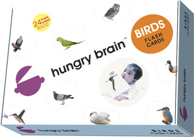 

hungry brain names of BIRDS flash cards- A fun way to learn for kids - 1yr-6 yrs(Purple, White)