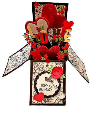 

General 3D Pop Up Card - Love Greeting Card(Multicolor, Pack of 1)