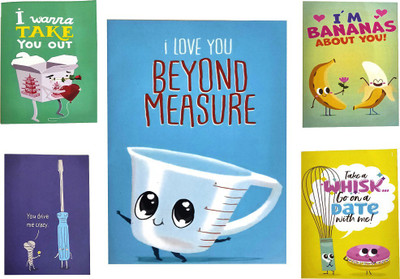 

macro Love you beyond measure and 4 others Greeting Card(Multicolor, Pack of 5)
