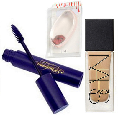 

eska Silicon Puff,Nars Foundation, Mac Padma Mascara(Set of 3)