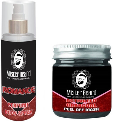

MISTER BEARD Romance Perfume Body Spray 200ml WITH Charcoal Peel of Mask 100gm(Set of 2)