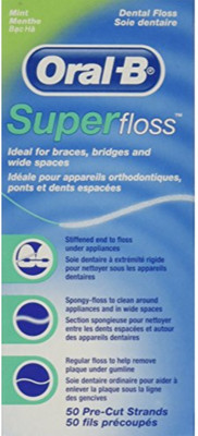 

Oral-B Super Floss Mint Pre-Cut Strands (2 Pack)(Pack of 2)
