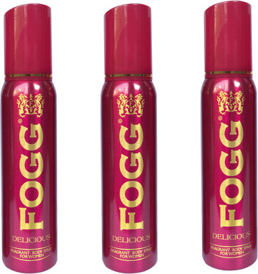 

Fogg DELICIOUS PACK OF 3 Body Spray - For Men & Women(360 ml, Pack of 3)