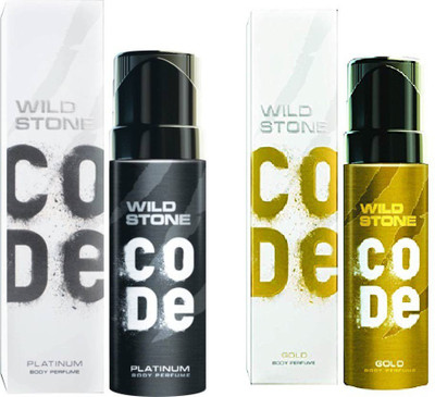 

Wild Stone Code Platinum & Gold Body Spray - For Men(240 ml, Pack of 2)