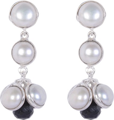 Silverwala 925 - 92.5 Sterling Silver Pearl Stone With Fashion Stud Earring for Women and Girls Pearl Silver Stud Earring