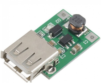 

Robodo USB DC 1-5V To DC 5V Voltage Step Up Boost Module - Green Electronic Components Electronic Hobby Kit