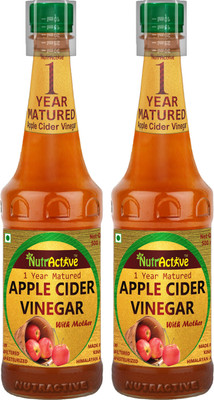 

NutrActive Apple Cider Vinegar | 1 Year Matured | Maintain pH balance | Weight Loss Apple Cider Vinegar(2x500 ml, apple Flavored)