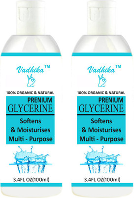 

Vadhika Pure Refined Glycerine100 ML - For Softens, Moisturizer, Skin Protectant & Multi Purpose (200ml)(200 ml)