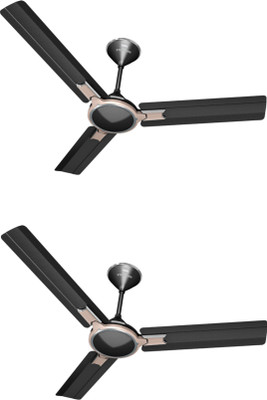 

STANDARD Ameo 3 Blade Ceiling Fan(METALLIC BLACK, Pack of 2), Multicolor
