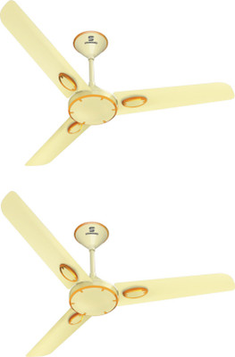 

STANDARD AMAZER RAINBOW IVORY 3 Blade Ceiling Fan(RAINBOW IVORY, Pack of 2), Multicolor