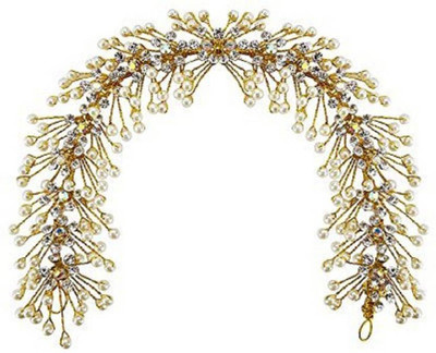 

Iyaan New Style Juda Making Gajra For Women Wedding, Hair Accessories For Hair Styling, Hair Accessory Set(Gold)