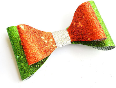 

Pretty Ponytails tricolour hair clip Hair Clip, Tic Tac Clip(Orange, Green, White, Silver)