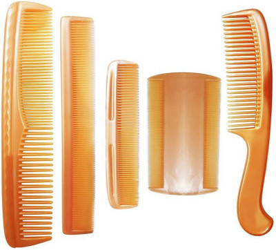 

Iyaan Imported Quality Professional Hair Styling Comb Set Hairdressing Combs Kit for Salon Barbers (Pack of 5 Pcs)
