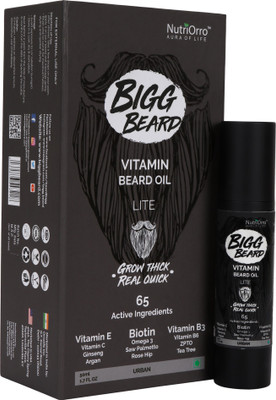 

NutriOrro Bigg Beard Lite - Vitamin Beard Oil | The Goodness Of Argan, Jojoba, Avacado, Rosehip And 23 Other Essential Oils Hair Oil(50 ml)