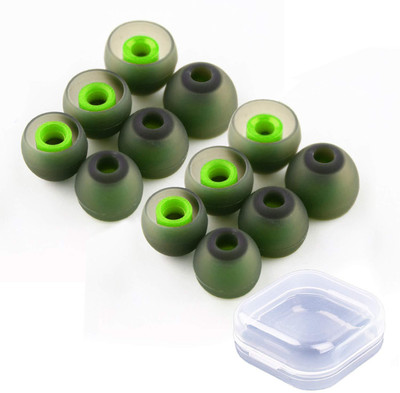 YTM In The Ear Headphone Cushion In The Ear Headphone Cushion(Pack of 12, Green, Grey)