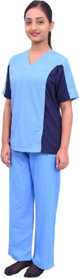 

Ara India Scrub Suit | Polyester Scrub Suit Shirt, Pant Hospital Scrub(Blue M)
