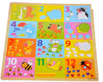 

Vibgyor Vibes Wooden Self Corrective Numbers Pegged Puzzle Educational Toy for Kids(Multicolor)