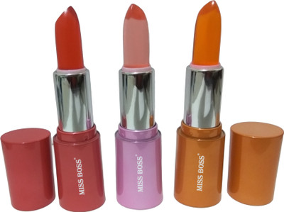 

Miss Boss Glam Color Reviver Moisturizing Lipstick Pack of 3(red)