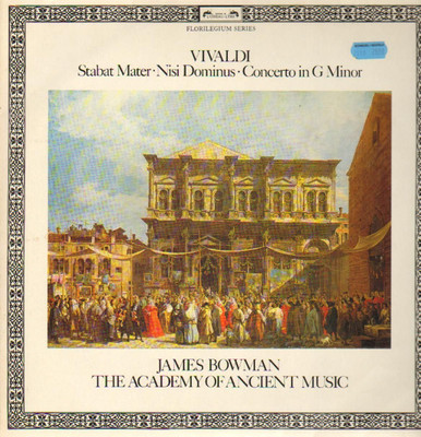 

VIVALDI, JAMES BOWMAN, THE ACADEMY OF ANCIENT MUSIC stabat mater / nisi dominus / concerto in g minor, 2 page booklet, DSLO 506 audio cd(DVD English)
