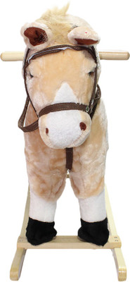 

Blubud Rocking Horse/Wooden Horse Rocker for Kids, Medium, Sandal(White, Yellow)