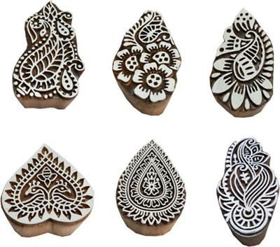 skart wooden printing blocks84 Printing Blocks(Pack of 6)