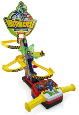 

tysm creation Track set Kids Favorite Track Game Bike game (Yellow)(Multicolor)
